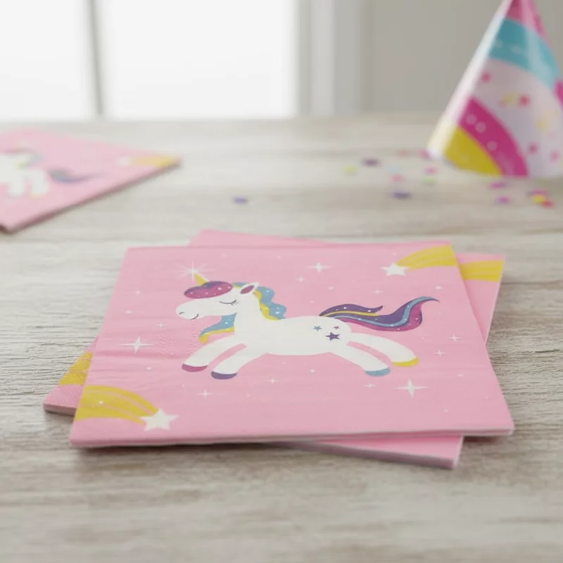 1053 SERVILLETA  - UNICORNIO 17X17CM