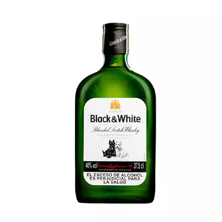 Whisky black & white medía x 375ml