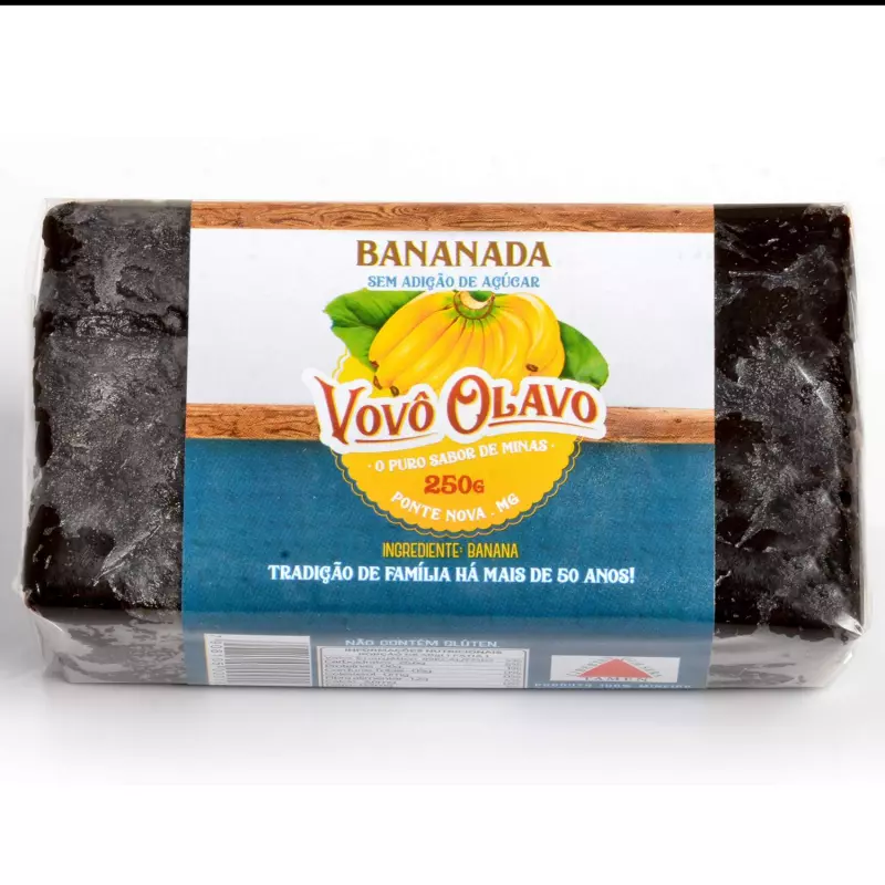 Bananada em Barra 250g sem açúcar