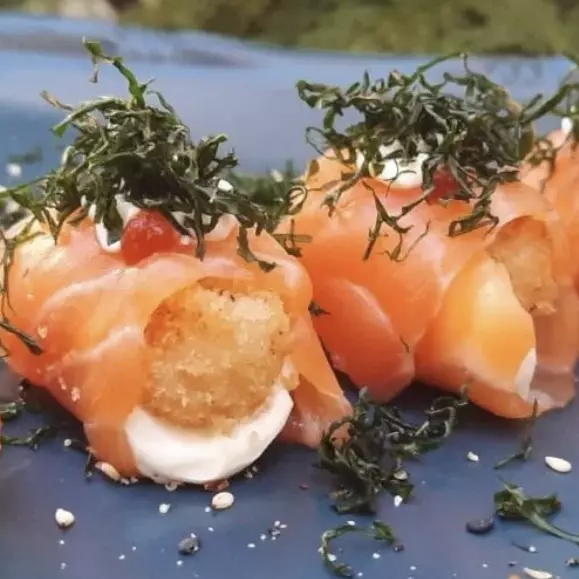 Salmón y langostino