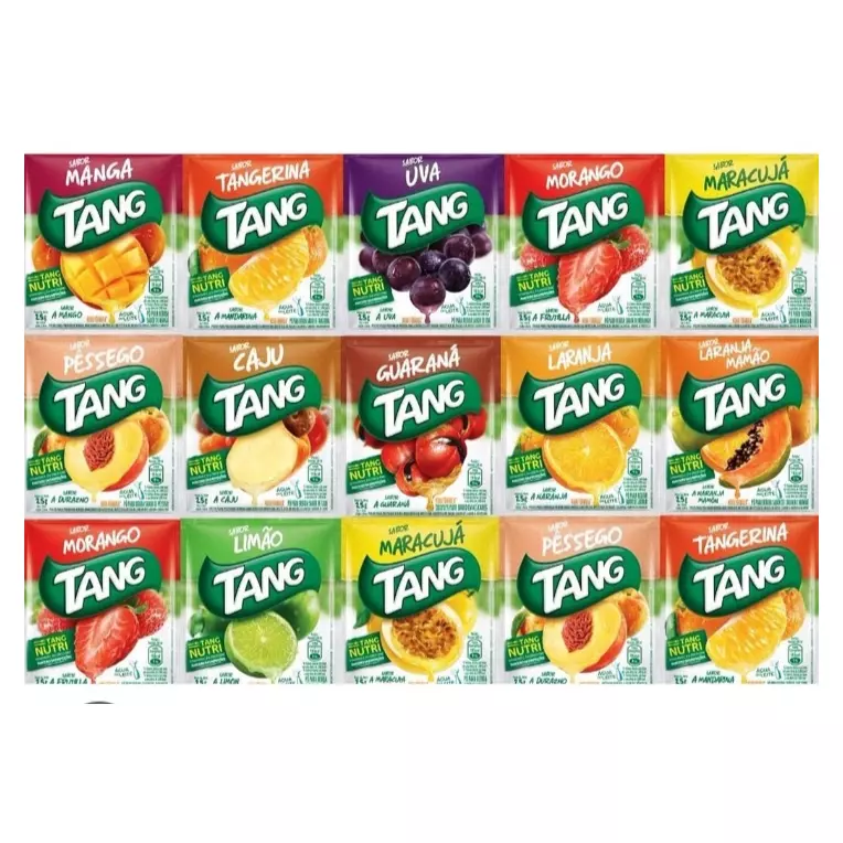 Suco em pó Tang limão,laranja e uva