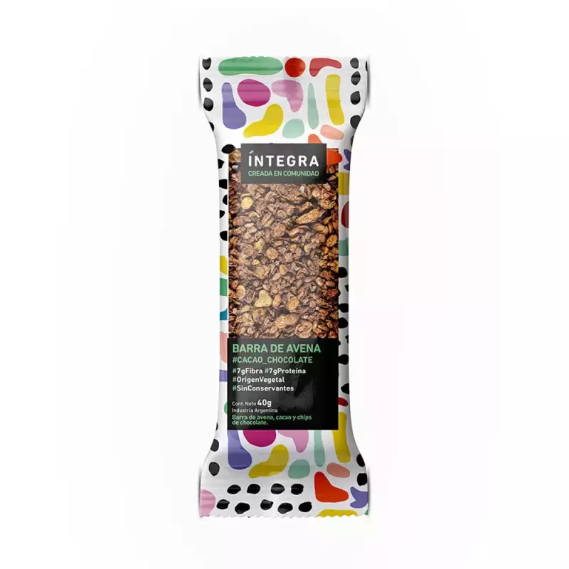 Barrita de cereal integra chocolate