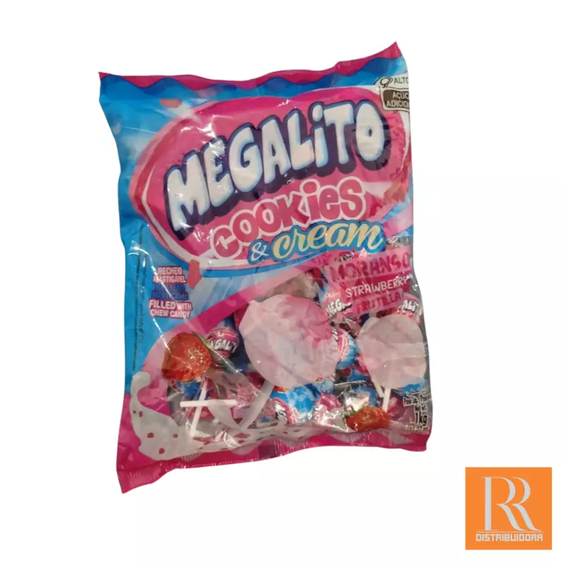 PIRULITO MEGALITO COOKIES MORANGO -