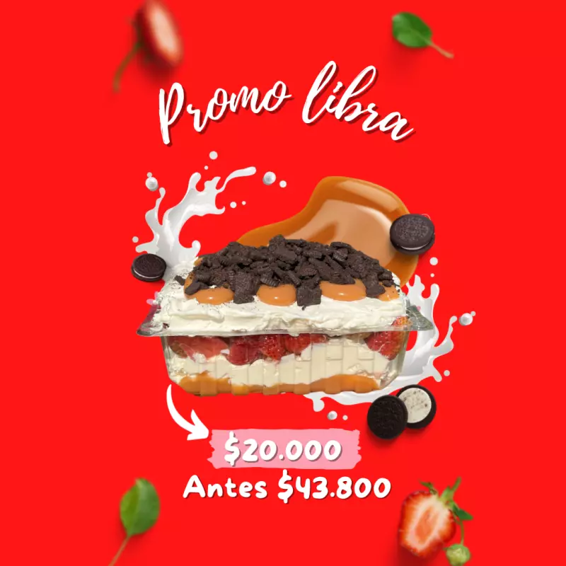 Promo plato de 1 libra de fresas