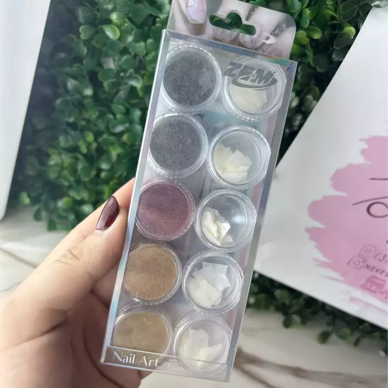 Cx. 5 Po Cromado + 5 Madreperola