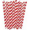 Canudo de Papel Listrado Vermelho