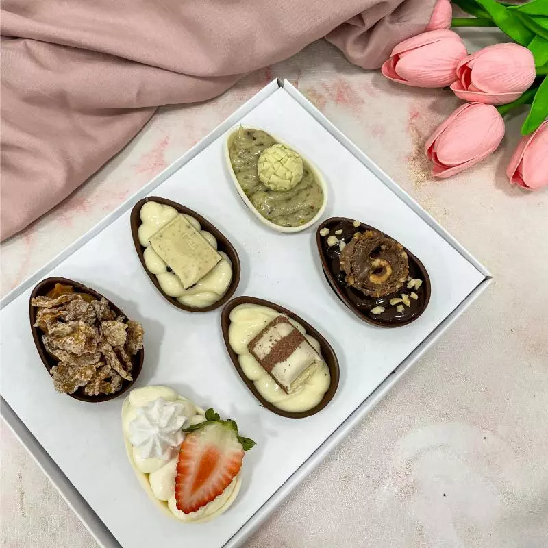 Kit com seis mini ovos