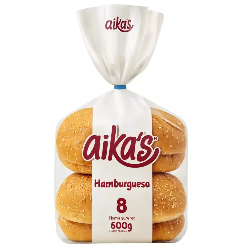 PAN DE HAMBURGUESA 600GR AIKAS