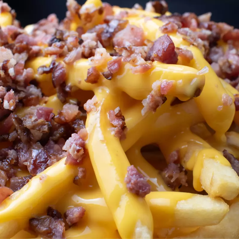 PAPAS GRANDES Cheddar y Panceta