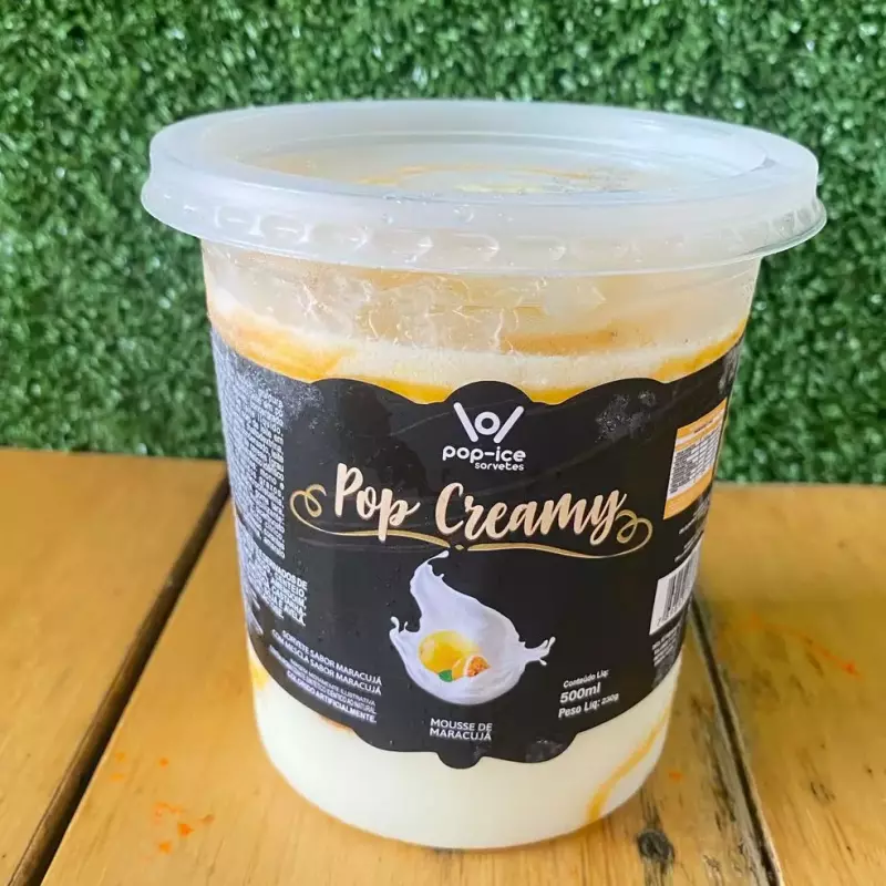 Sorvete Pop Creamy Mousse Maracujá