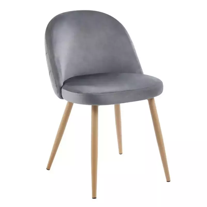 Silla Macron Pata Simil madera Gris