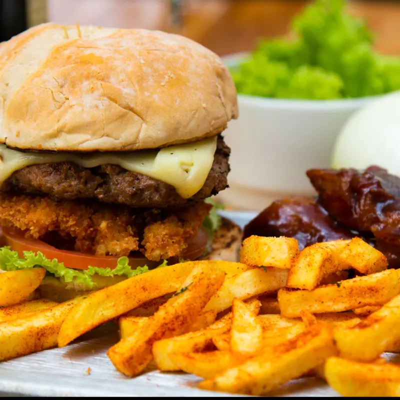 Hamburguesa trifásica