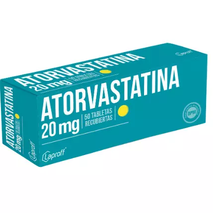 Atorvastatina 20 mg 50 tabletas