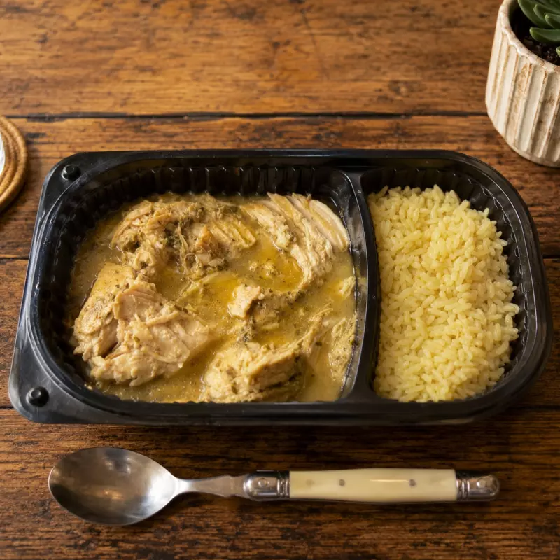 Ají de gallina con arroz
