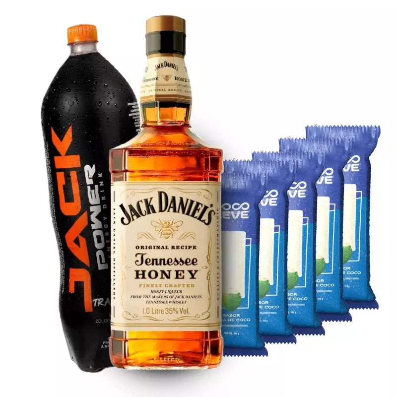 Combo Whisky J. Daniel's Honey 1L