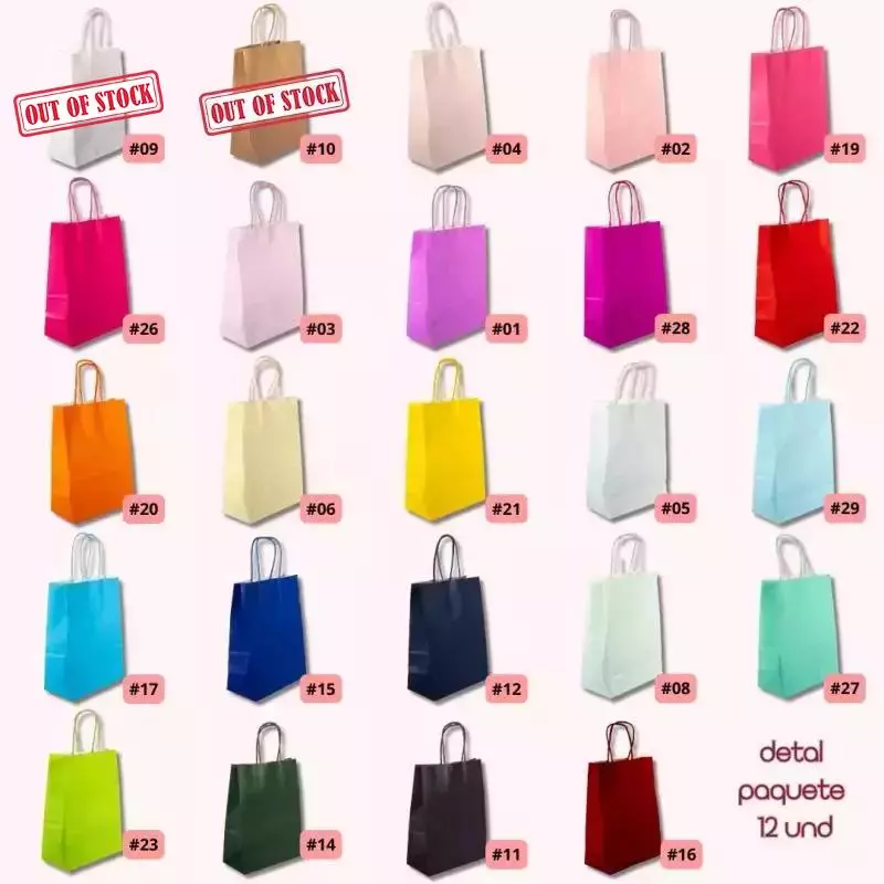 Bolsas con asa (XS) DETAL 12 UND