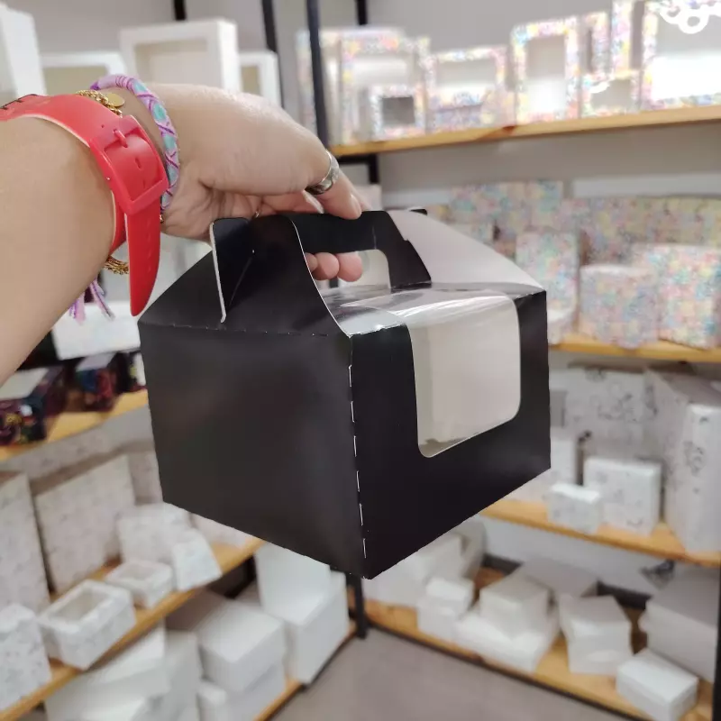 Lonchera #4 Negra Con Acetato