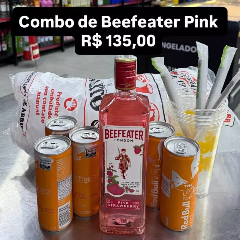 COMBO BEEFEATER PINK C/5 RED BULL