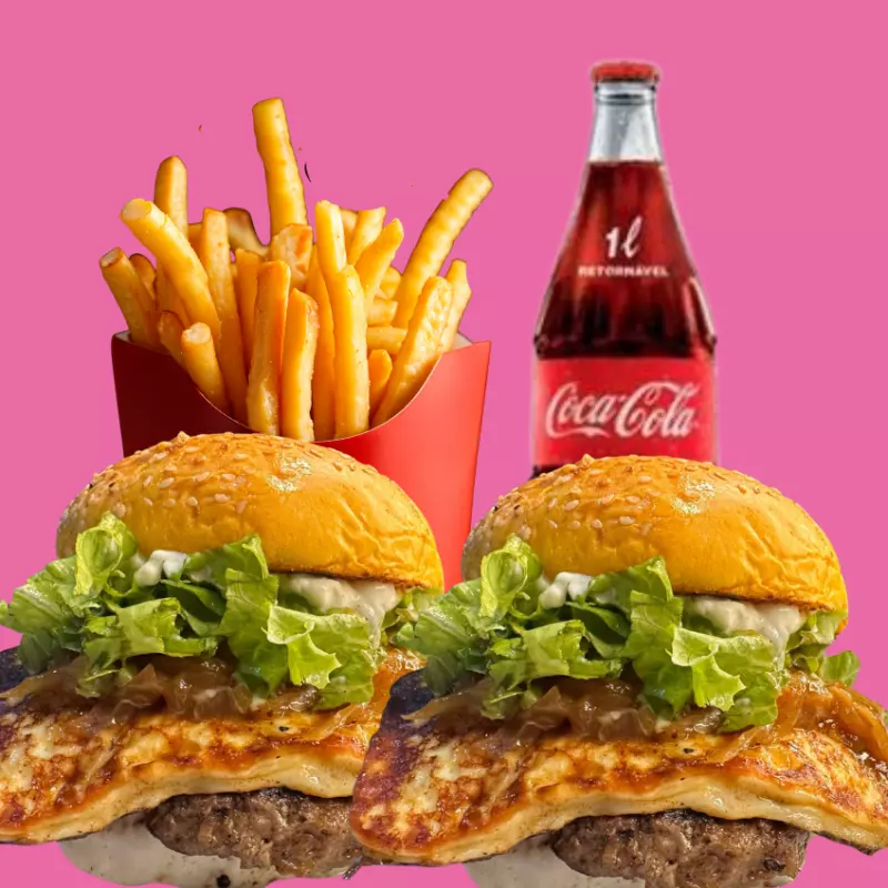 2X - COALHO + BATATA FRITA + COCA 1L