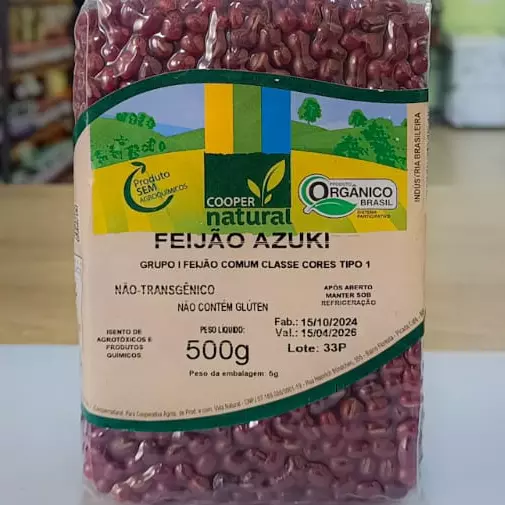 FEIJÃO AZUKI ORG. 500gr