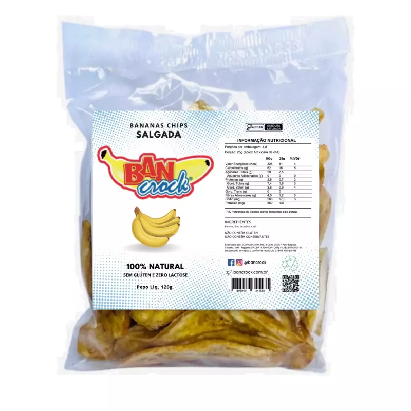 Chips Banana Salgada - 120g