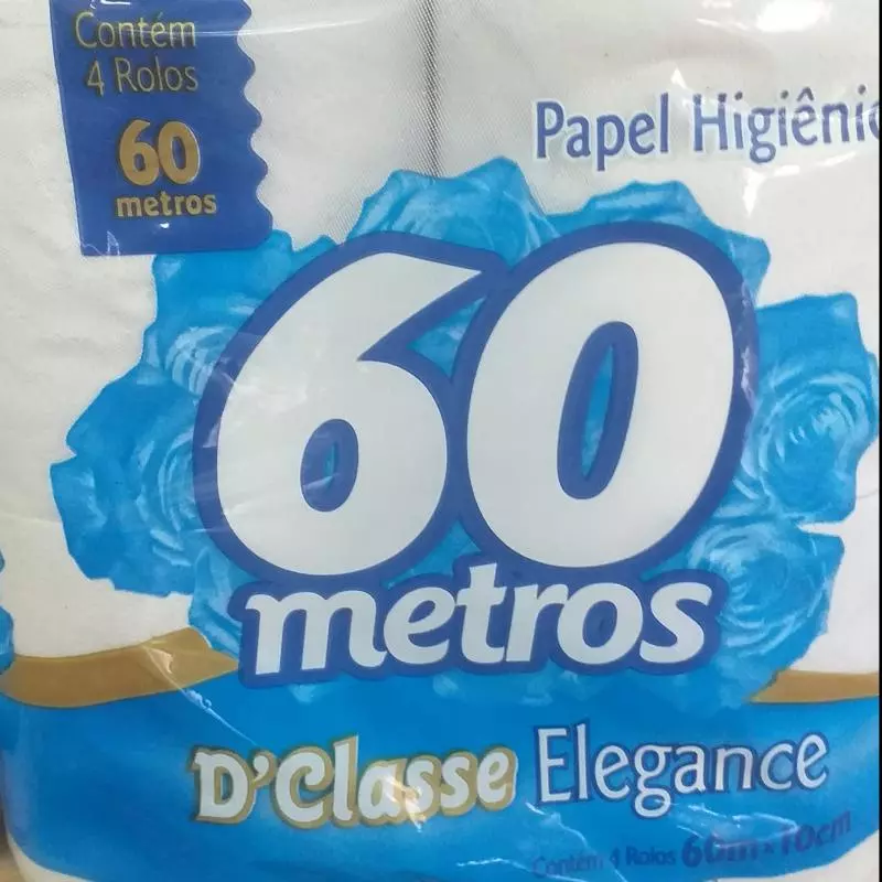 Papel higiênico 60 metros 4un