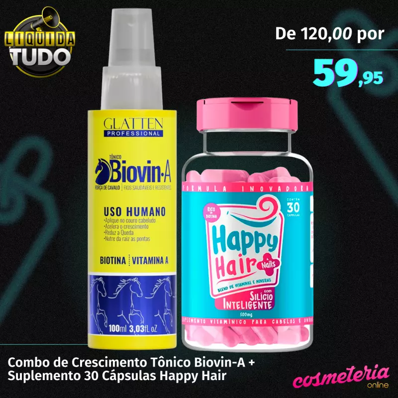 Combo Tônico Biovin + Happy Hair