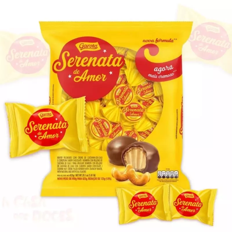 Pacote Bombom Serenata De Amor 825g