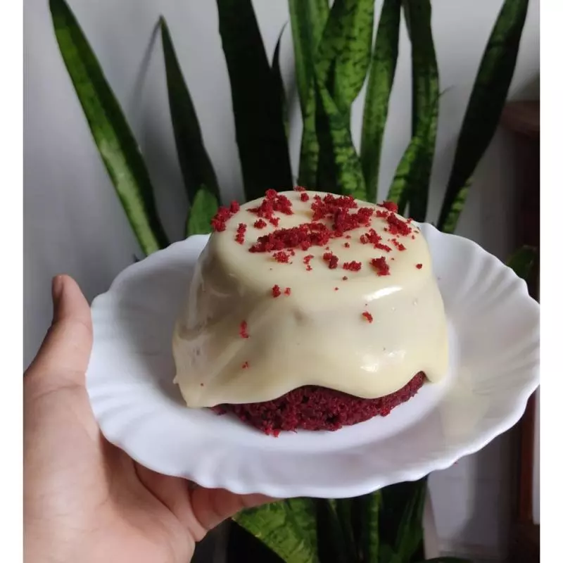 Bolo Vulcão de Red Velvet