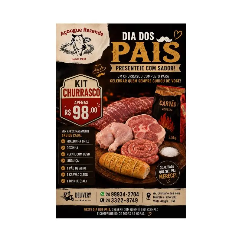 KIT CHURRASCO DIA DOS PAIS
