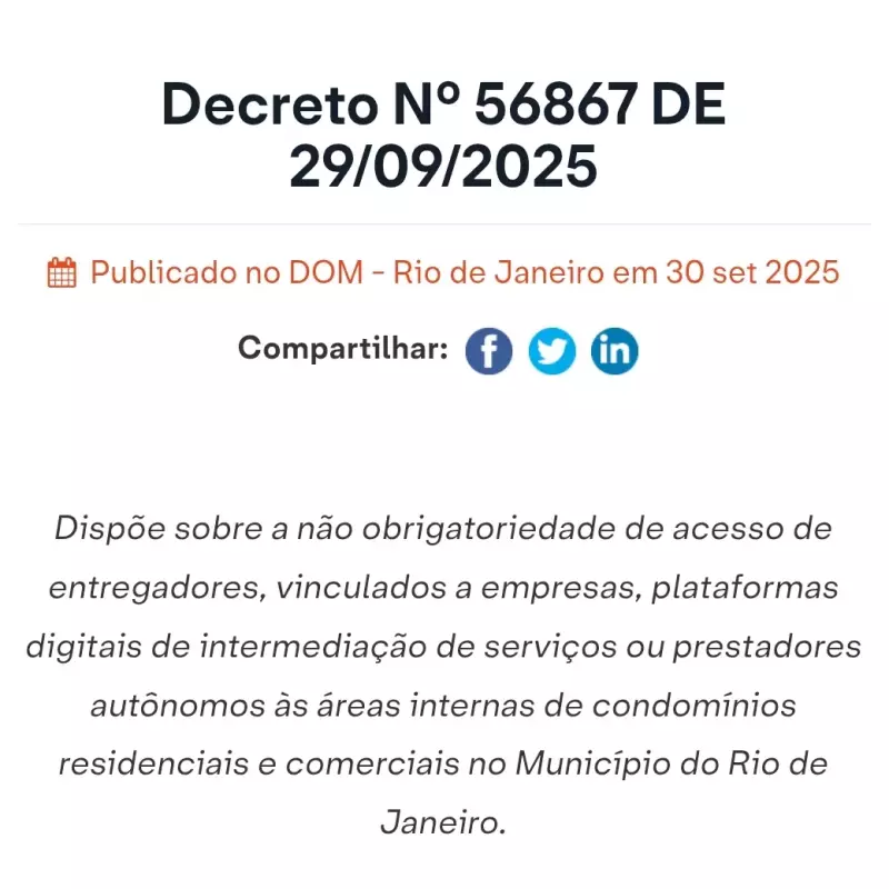 Agora é lei no Rio: