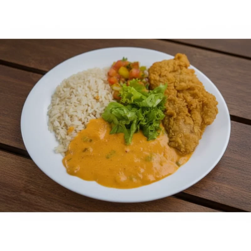 Peixe com pirão