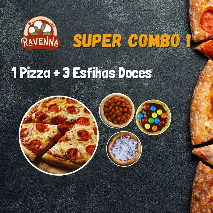 SUPER COMBO 01 (1pizza + 3 esfihas)