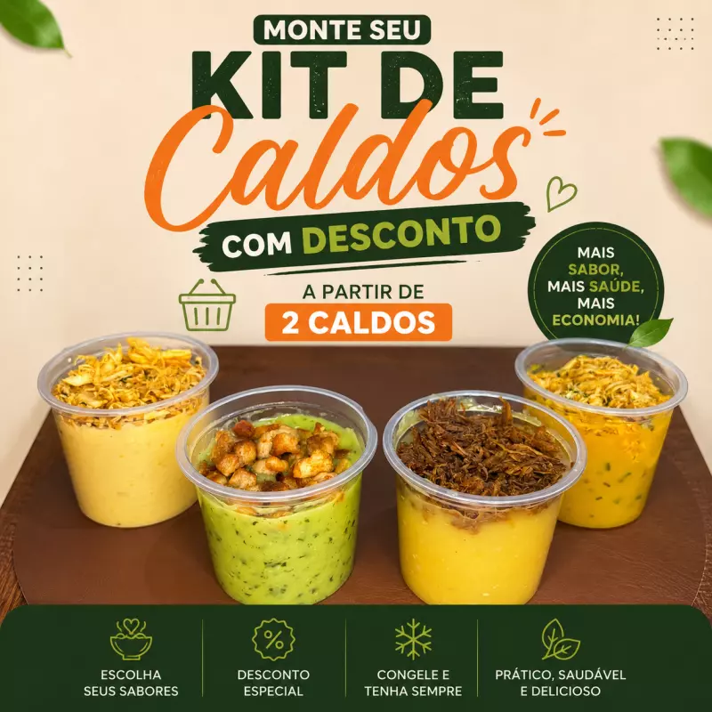 MONTE SEU KIT DE CALDOS COM DESCONTO