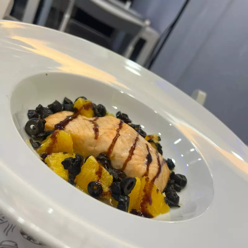 Salmon a la crema de naranja