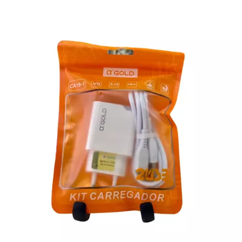 CARREGADOR GOLD V8 CA19-1 SAQUINHO