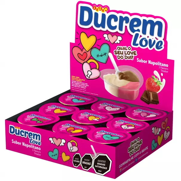 DUCREM X 18 UNIDADES LOVE NAPOLITANO