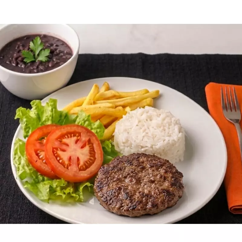 Prato Hamburguer Artesanal Acebolado