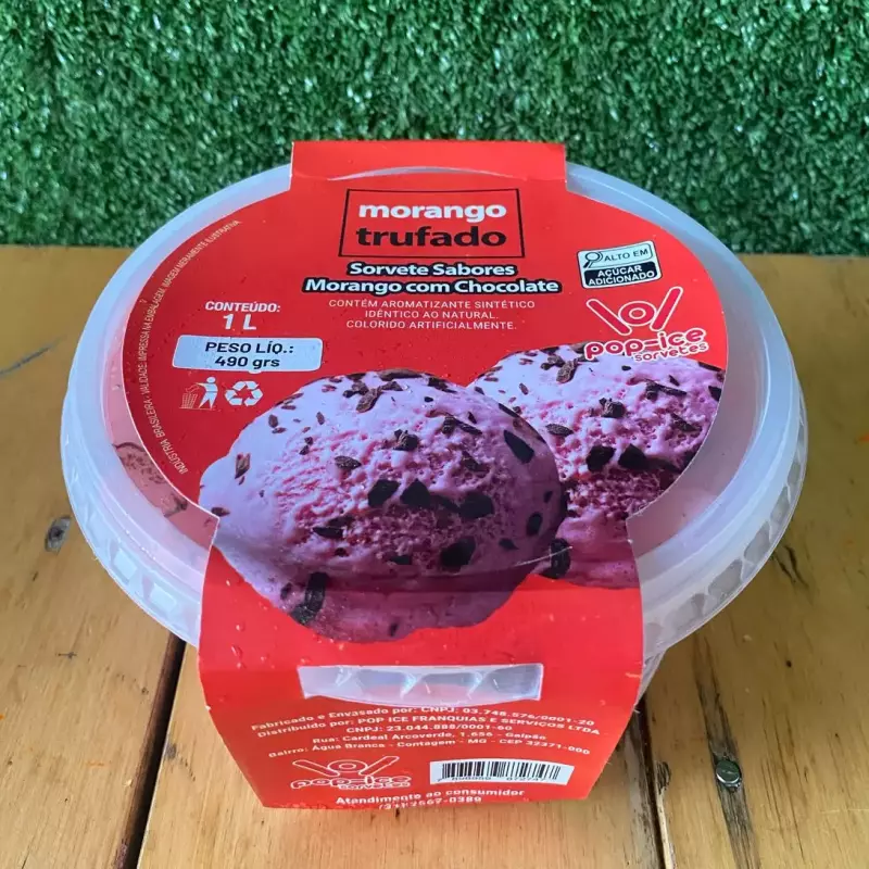 Sorvete Morango Trufado