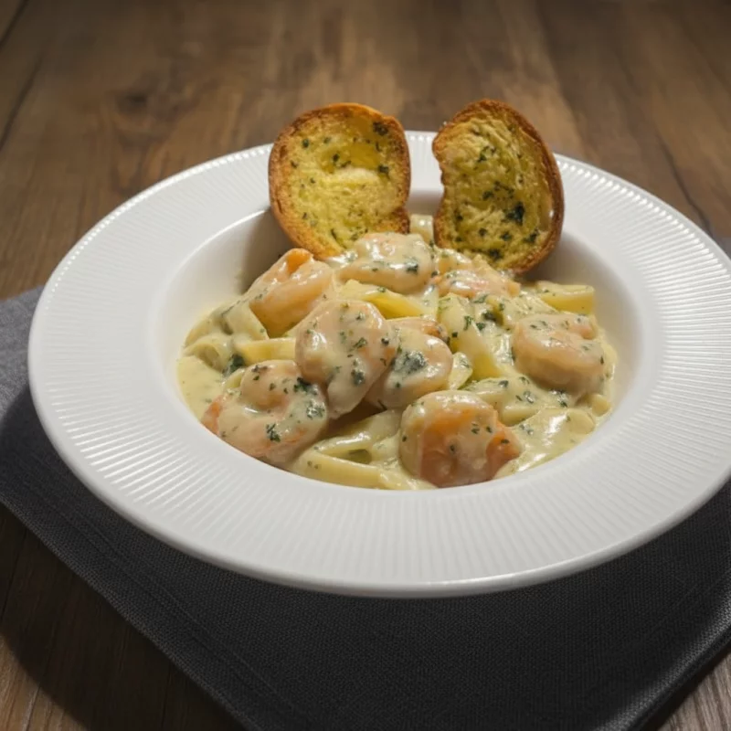 PASTA DE CAMARONES AL AJILLO