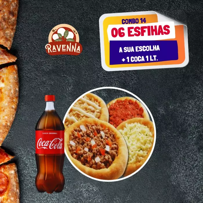 COMBO ESFIHAS (06 ESFI.+ COCA 1 LT )