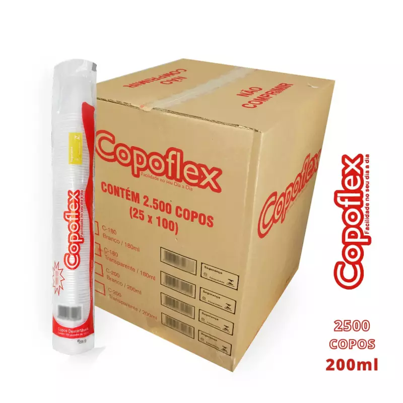 Copo Descartável 200ml Copoflex -