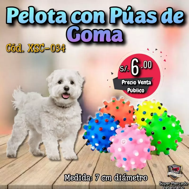 Pelota con Púas de Goma
