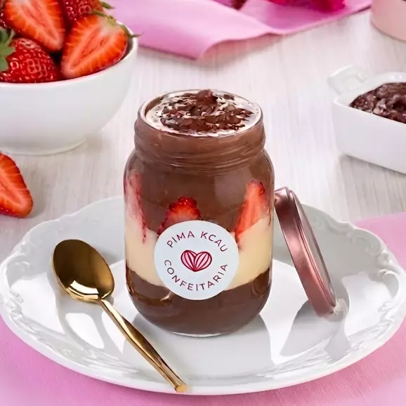 Pote Ovomaltine com Morango