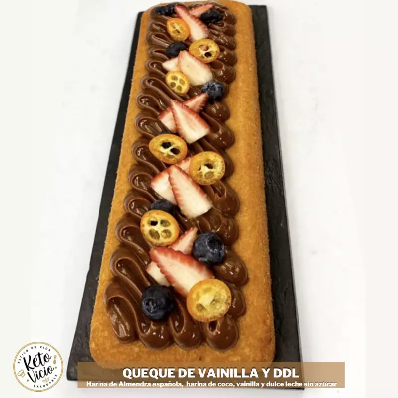 Queque de vainilla y dulce de leche