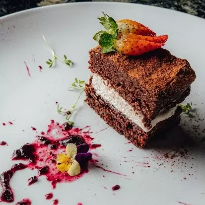 Vegan brownie with zucchini