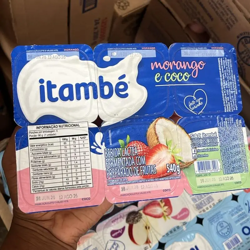 3 x Polpa Morango e Coco