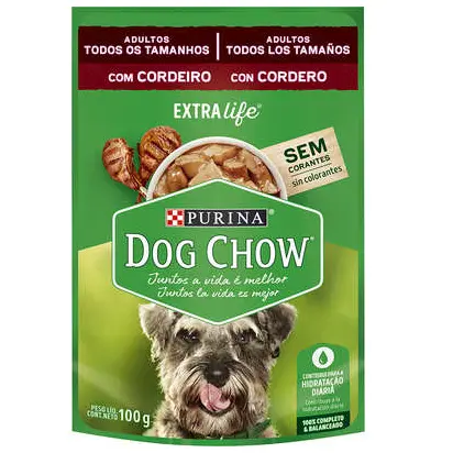 Dog Chow Cordeiro Todos os Tam Sachê