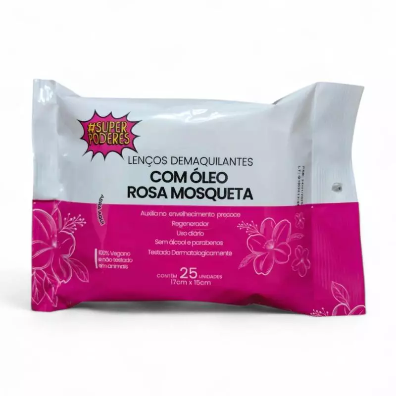 Lenço Demaquilante c/ Rosa mosqueta