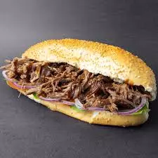 Baguete de costela desfiada